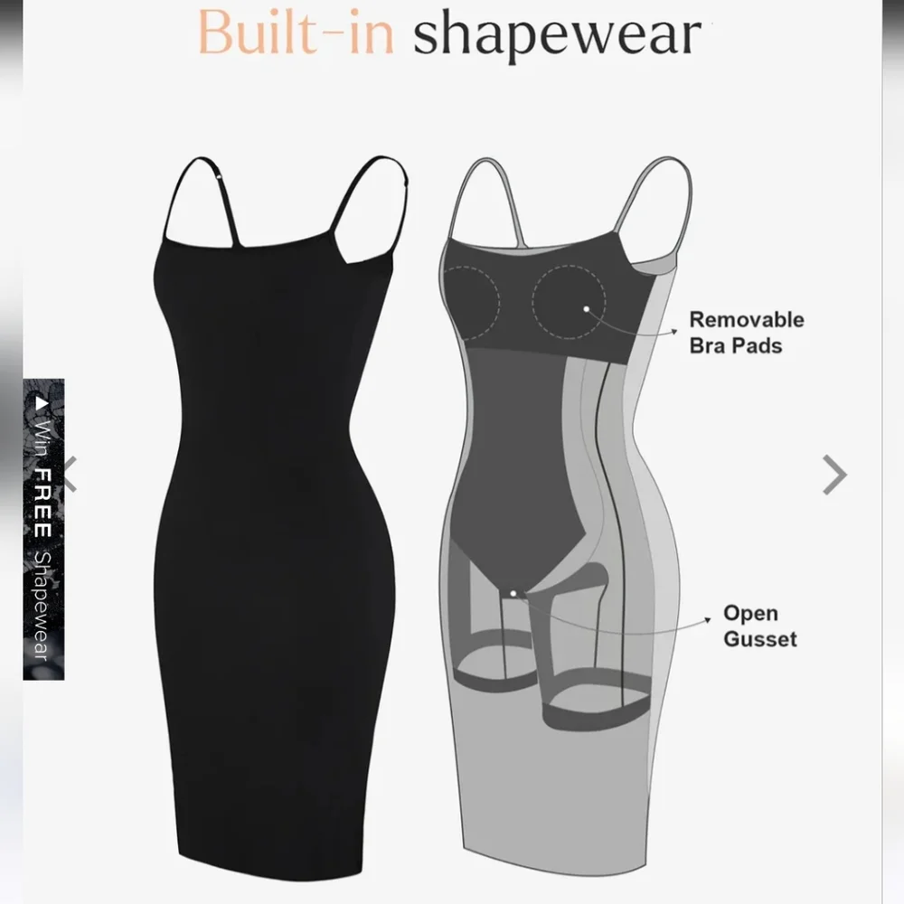 Popilush Mint Shapewear Slimming Midi Slip Dress Large - Picture 11 of 12